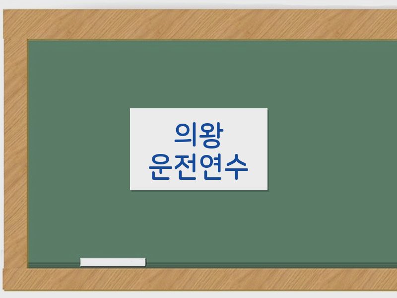 의왕운전연수 후기