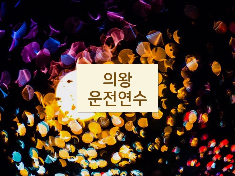 의왕운전연수 후기