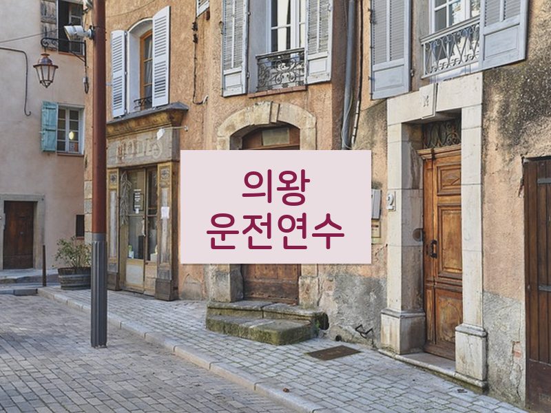 의왕운전연수 후기