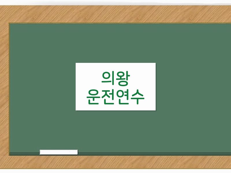 의왕운전연수 후기