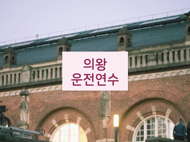 의왕운전연수 후기