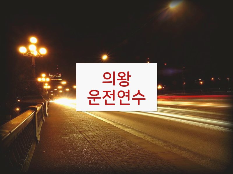 의왕운전연수 후기