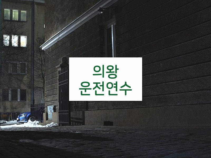 의왕운전연수 후기