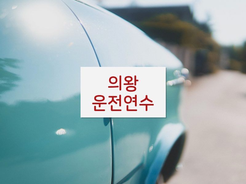 의왕운전연수 후기
