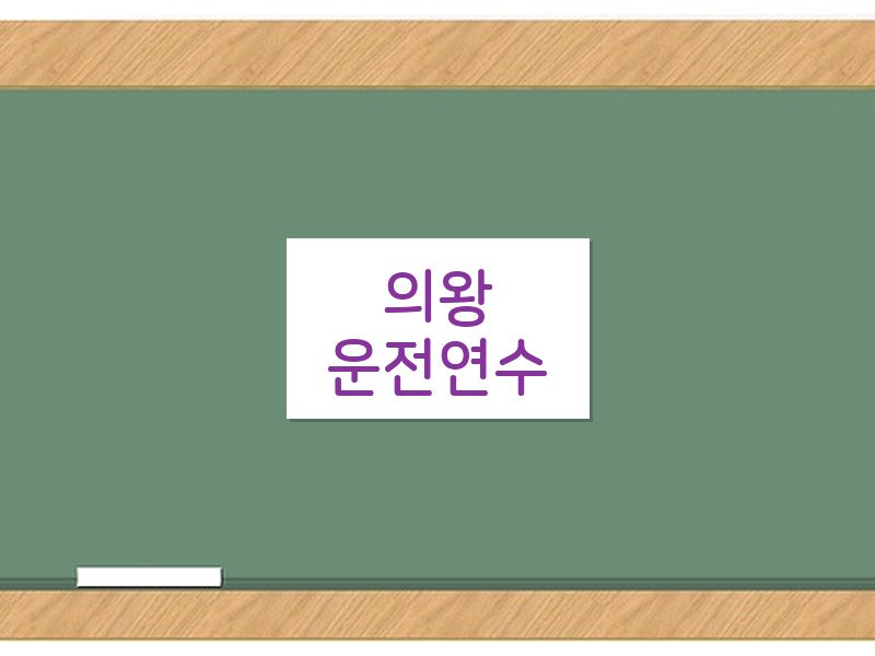 의왕운전연수 후기