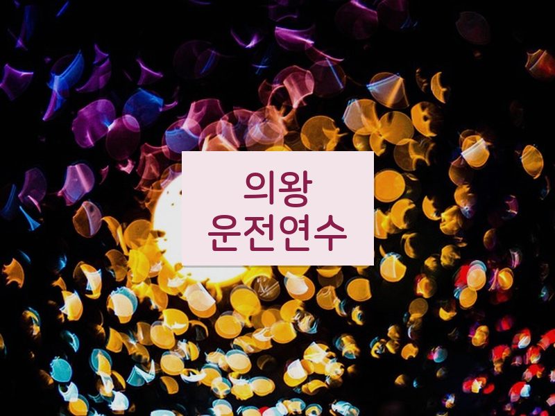 의왕운전연수 후기