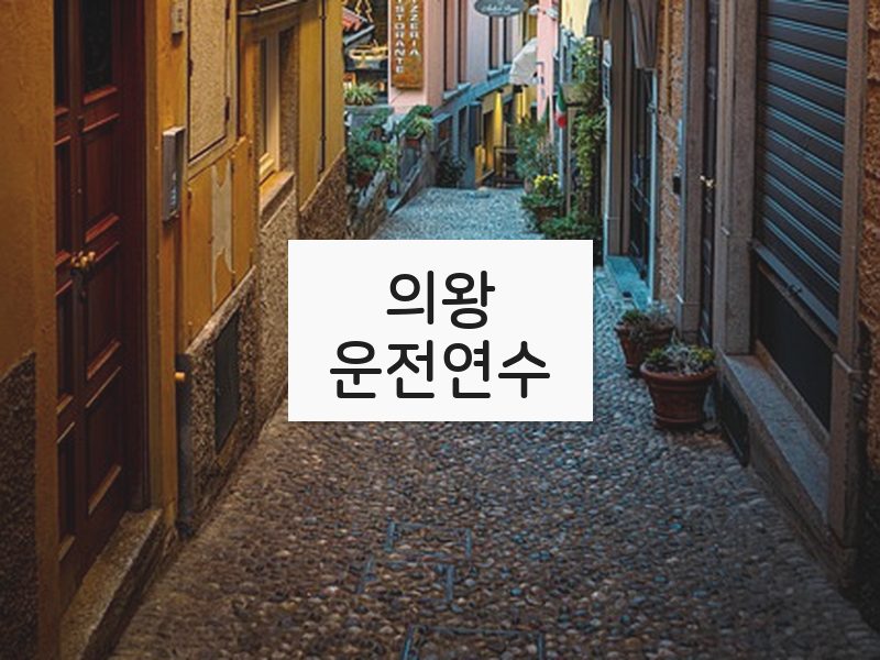 의왕운전연수 후기