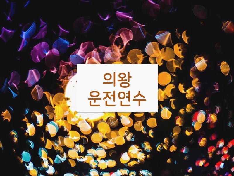 의왕운전연수 후기