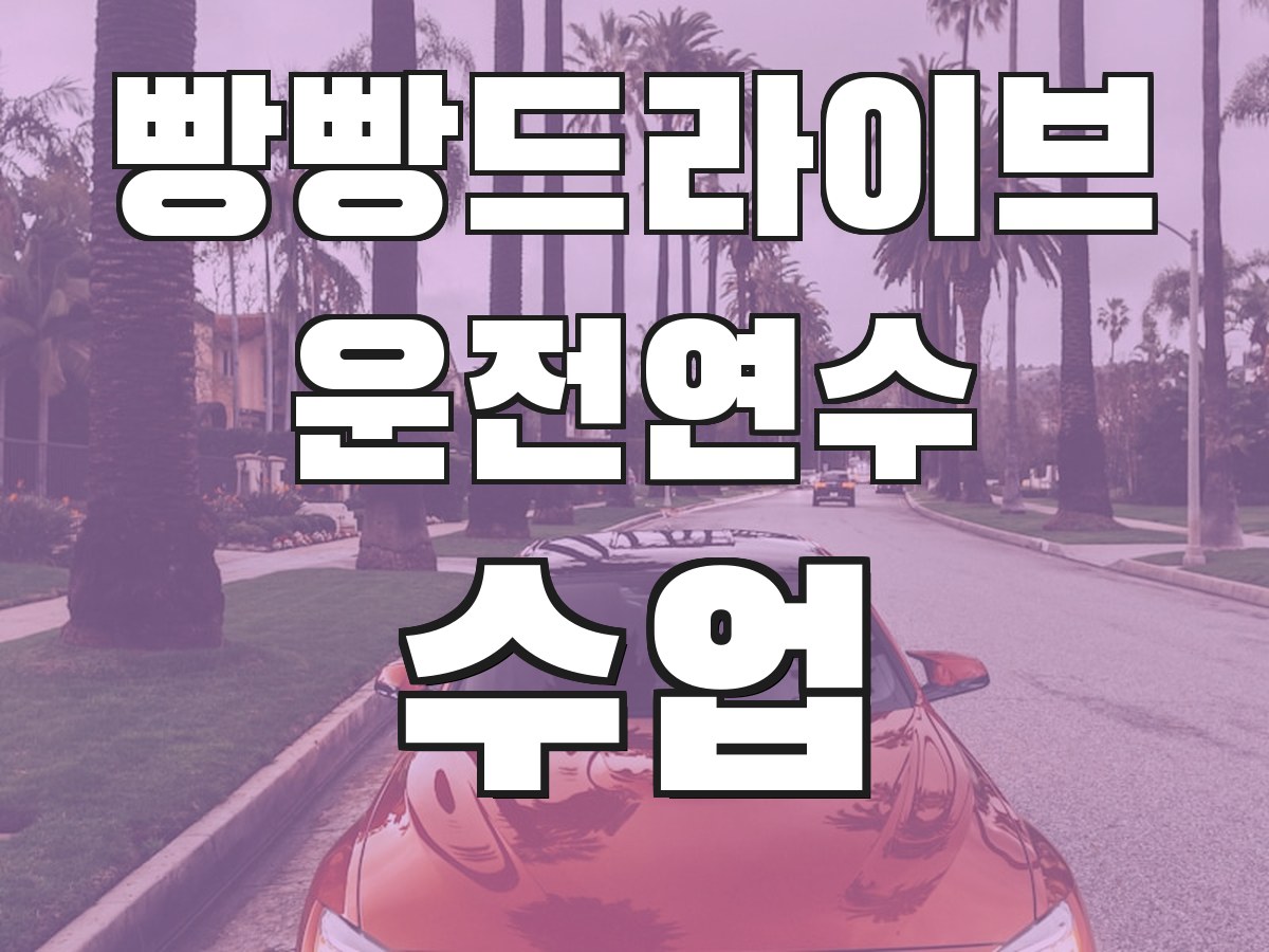 빵빵드라이브 운전연수 수업 - 맞춤 연수 프로그램
