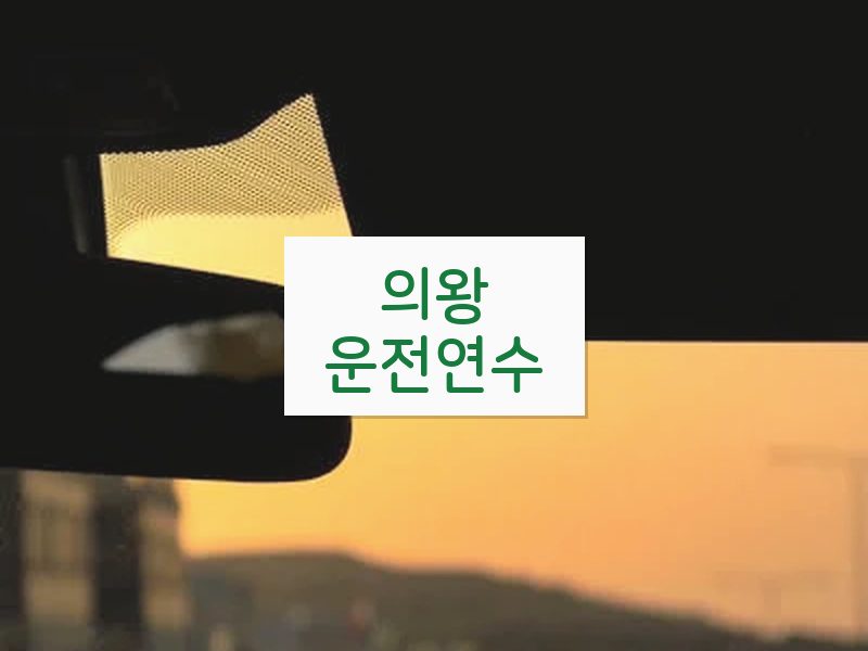 의왕운전연수 후기