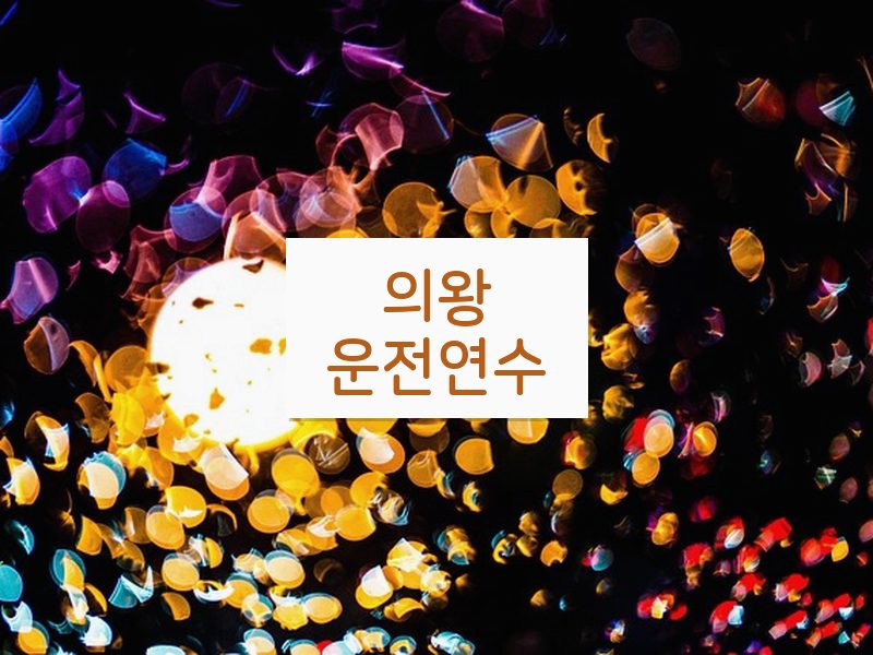 의왕운전연수 후기
