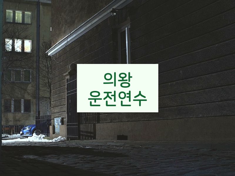 의왕운전연수 후기