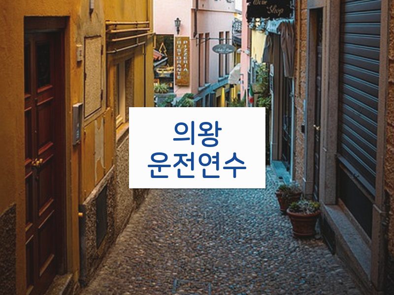 의왕운전연수 후기